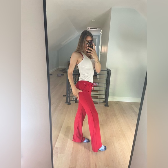 Red Bootcut Scrub Bottoms - Picture 2 of 9